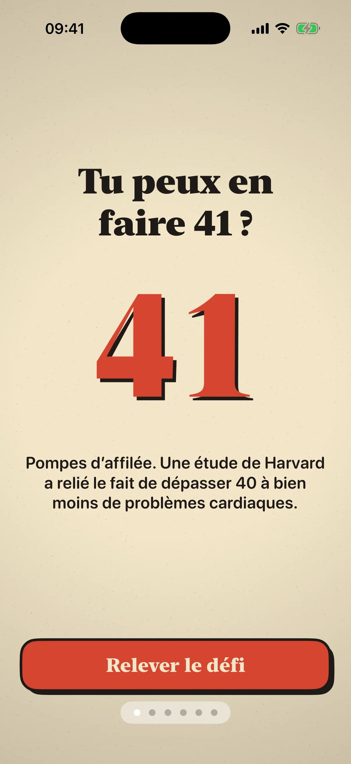 Push to 41 sur iPhone : « Tu peux en faire 41 ? »